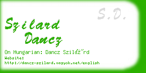szilard dancz business card
